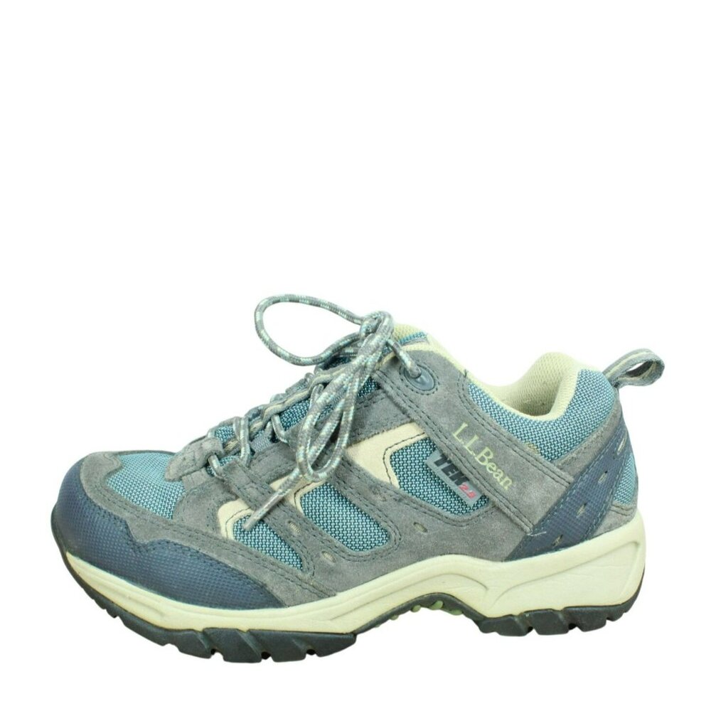LL Bean Multicolor Suede Lace Up Waterproof Hiking Trail Shoes Size 6.5 M